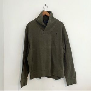 Polo Ralph Lauren Green Shawl Sweater
